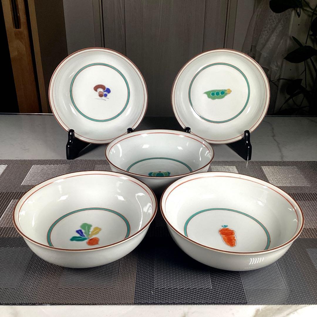 『スタうー特価』　九谷焼　忠山　中鉢　5枚