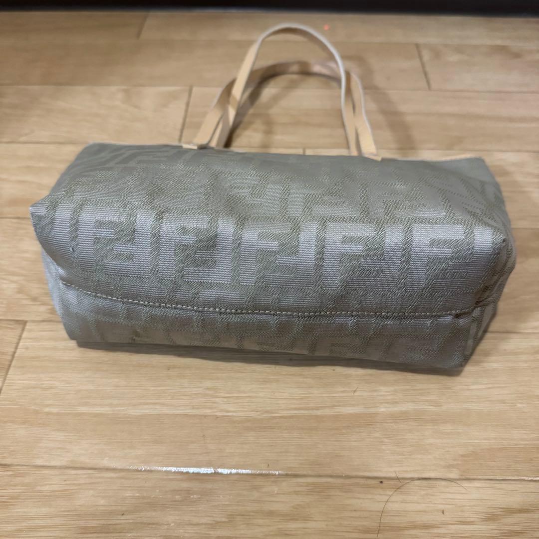FENDI ズッカ柄 ミニ トートバッグ キャンバス レザー