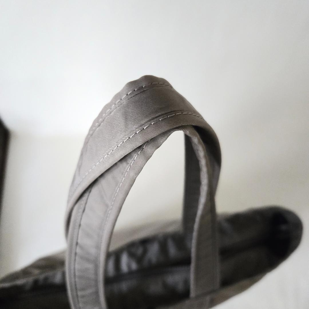 PORTER＿ SHELL TOTE(L)＿ポーターシェルトートカーキグレー