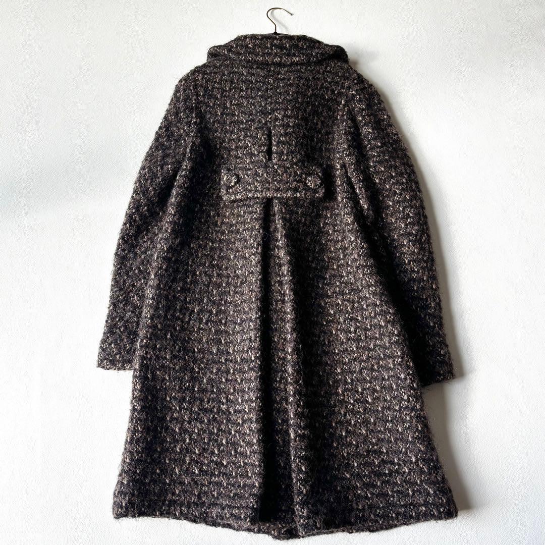 MaxMara アルパカ　モヘア　ロングコート　ビジュー　Aライン　40