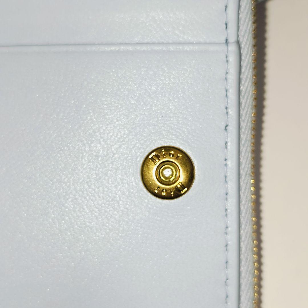【未使用品級】日本限定色 DIor Caro Dahlia クリスタルウォレット