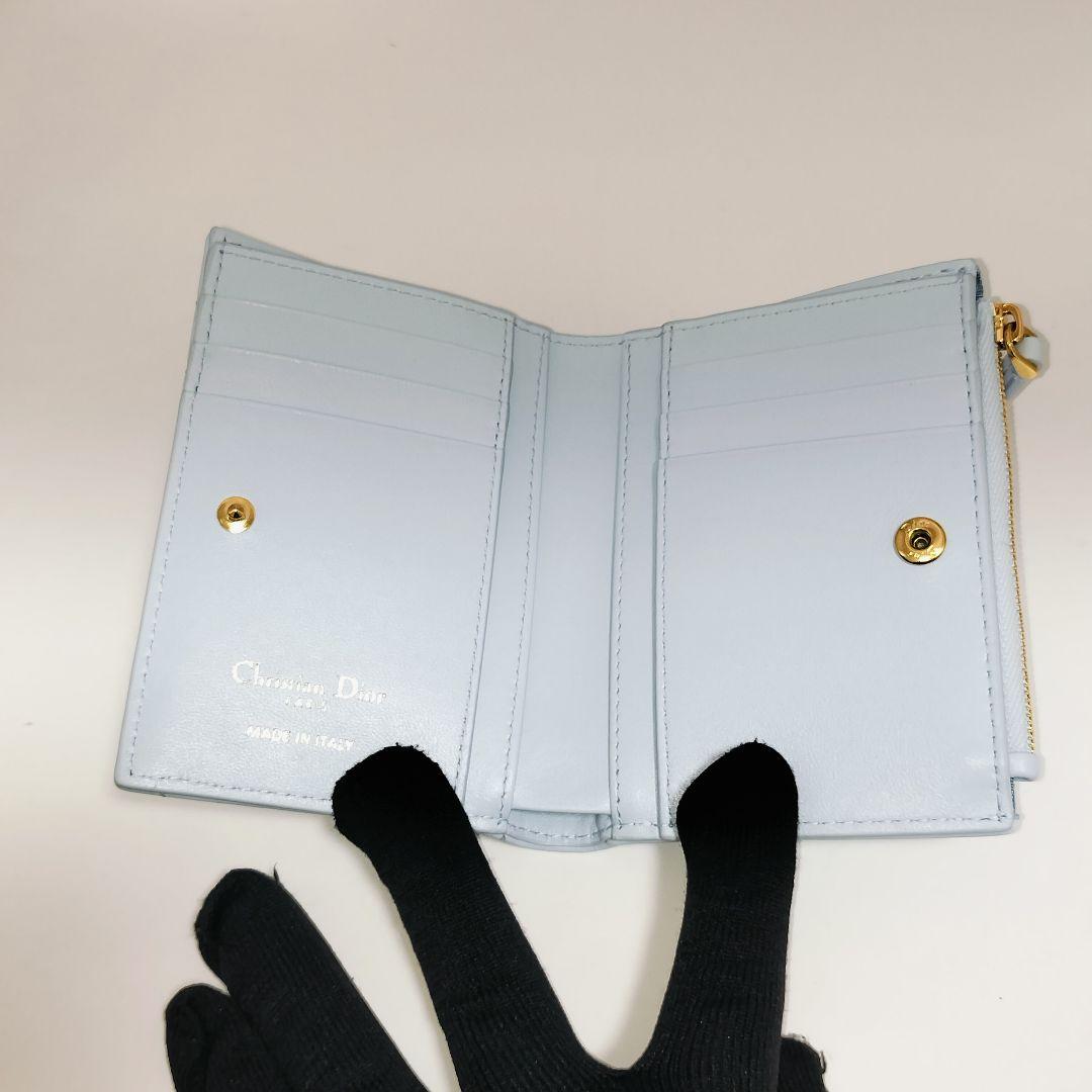 【未使用品級】日本限定色 DIor Caro Dahlia クリスタルウォレット