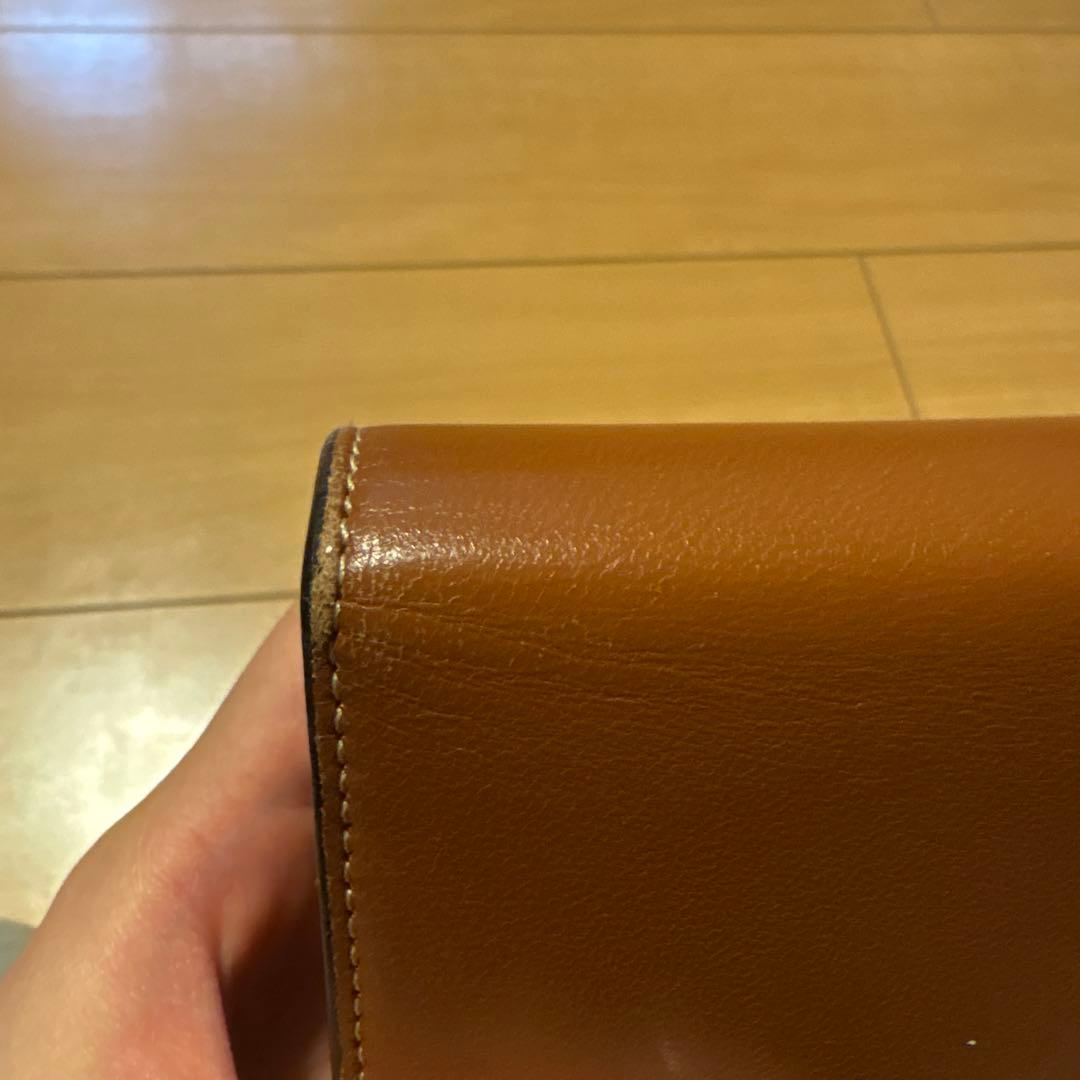 CELINE 三つ折り財布 ブラウン ゴールド装飾