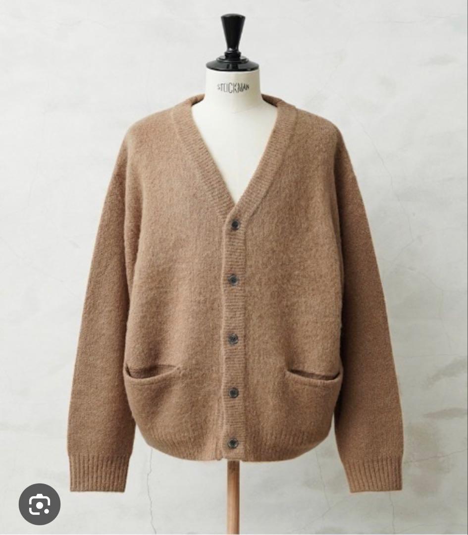 試着のみ　WAIPER モヘアニットカーディガン コヨーテ　Lサイズ