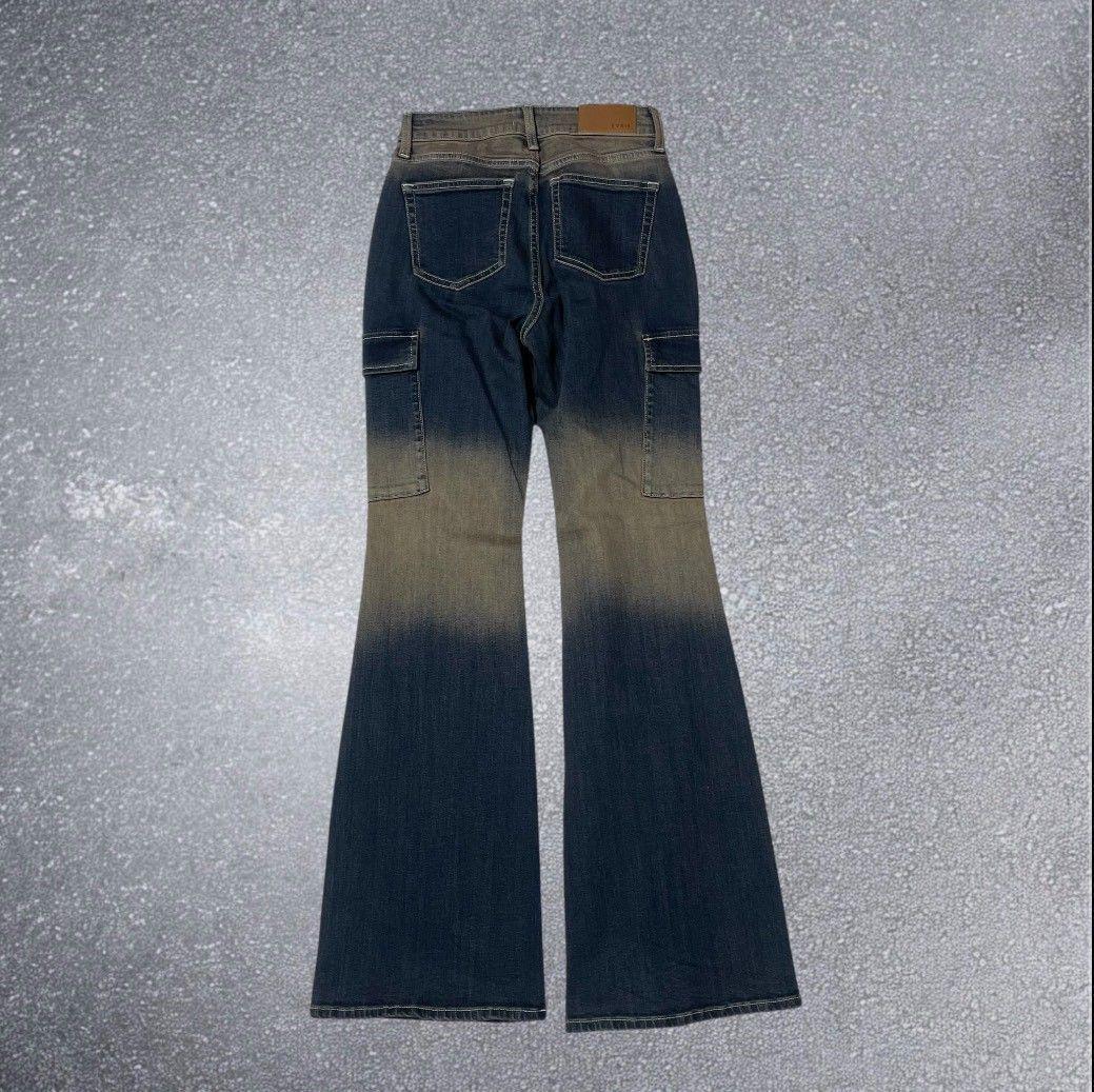 EVRIS　グラデーションフレアデニムパンツ　インディゴ　S