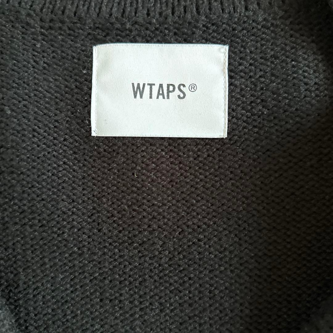 WTAPS ブラック ジップアップ カーディガン