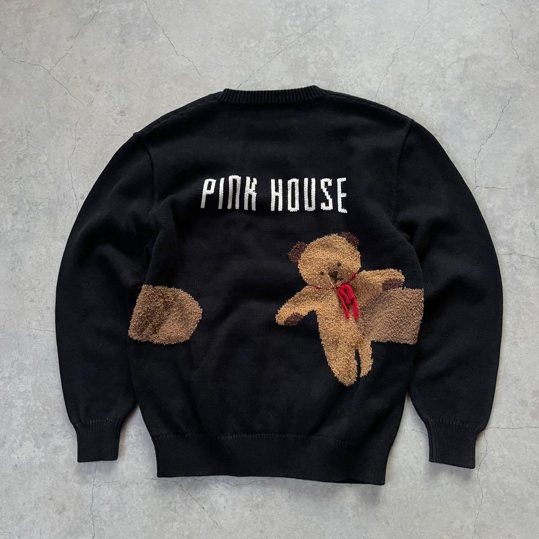 PINK HOUSE ピンクハウス ニット クマ編み込み セーター 黒