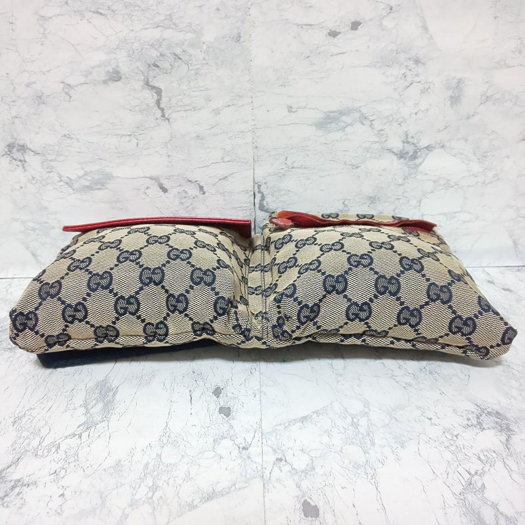 【美品/希少色】GUCCI GGキャンバス ボディーバッグ シェリー 28566