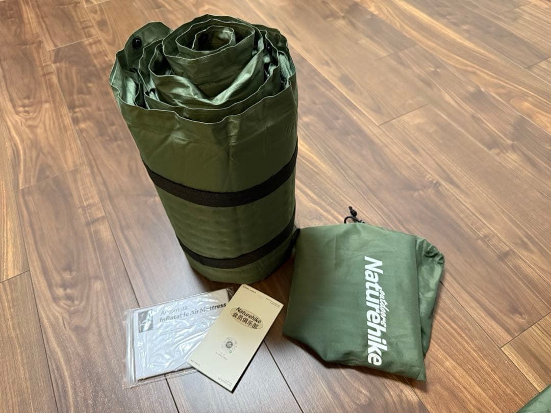 【3個】Naturehike エアーマット 自動膨張 厚手5cm（グリーン）