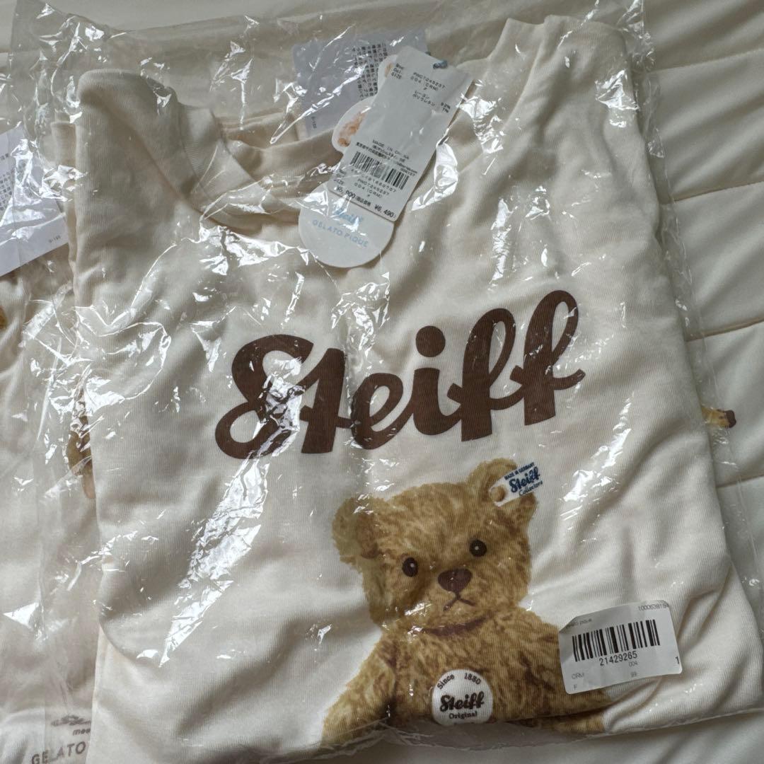 【新品】ジェラピケ　シュタイフSteiff James柄上下セット
