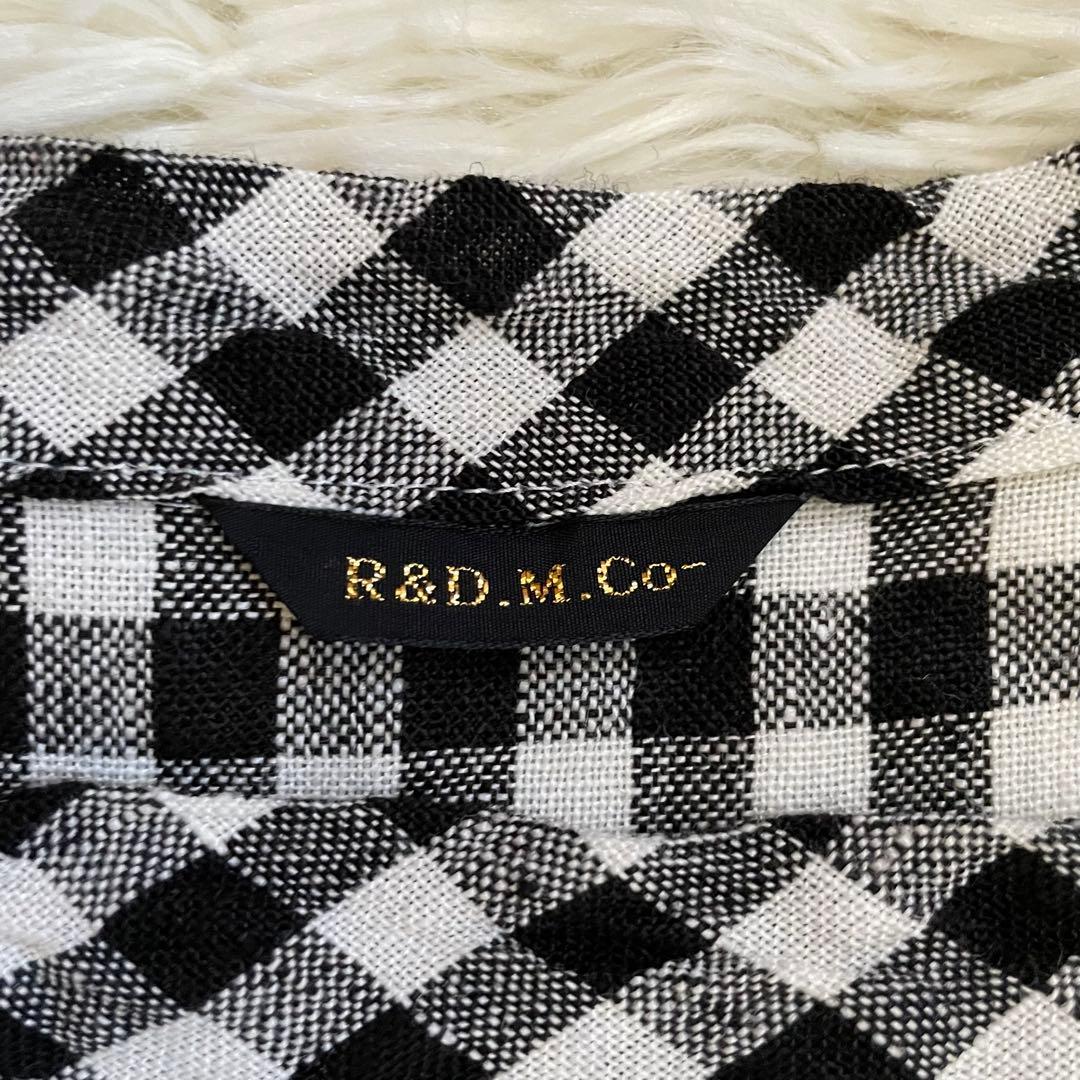 R&D.M.Co- オールドマンズテーラー 半袖 ブラウス リネン チェック
