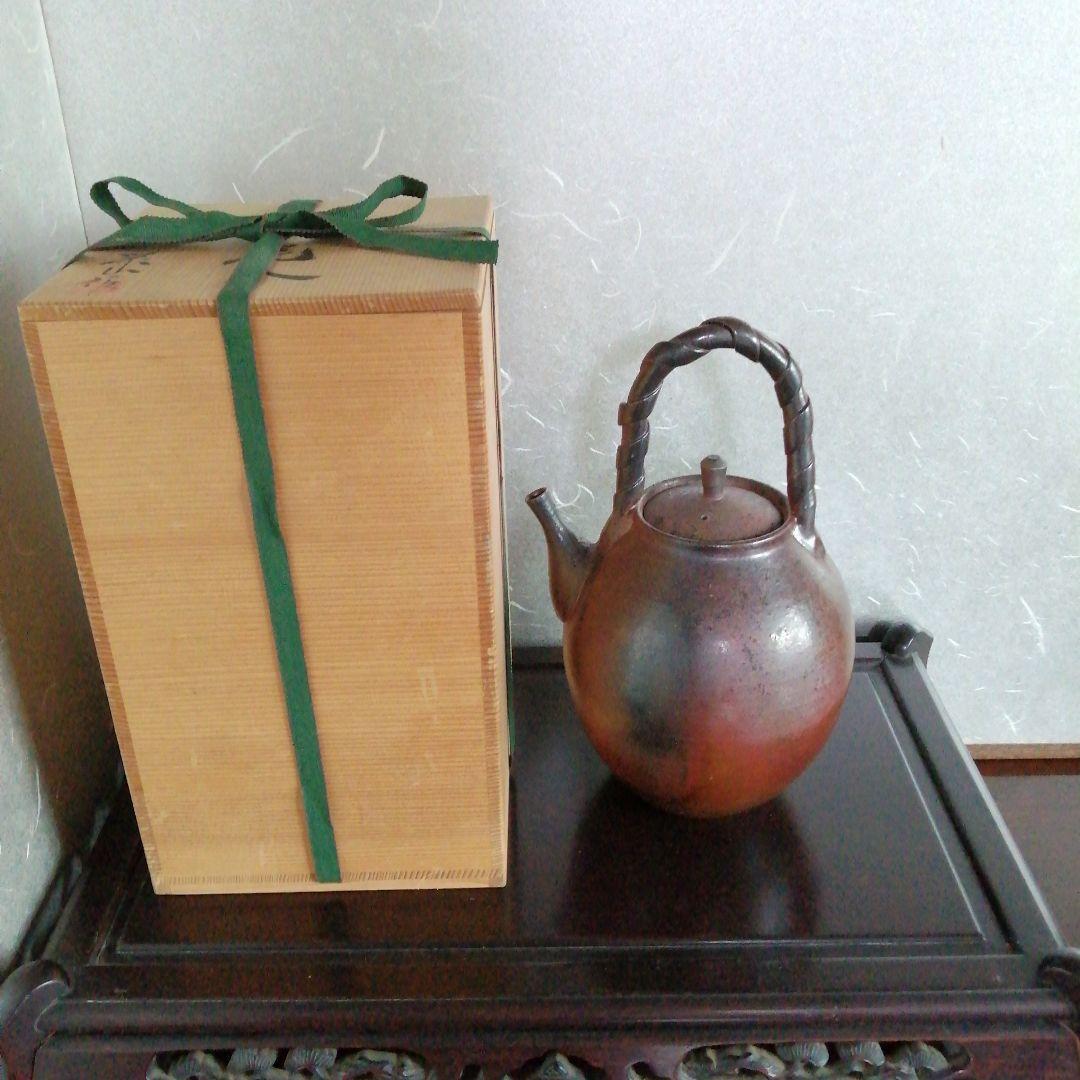 丹波焼　土瓶花入　30cm