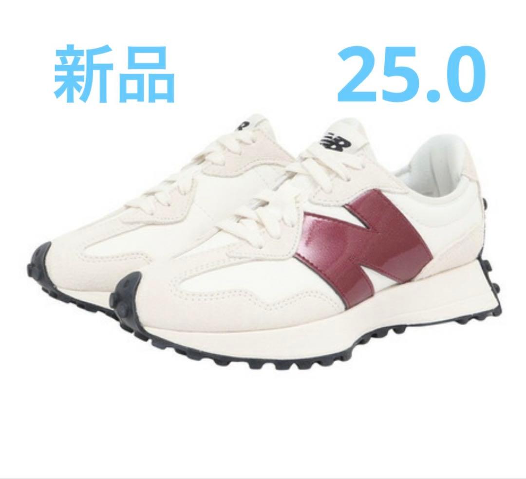 ニューバランス　ホワイト　バーガンディ　WS327JWCB スニーカー　25.0