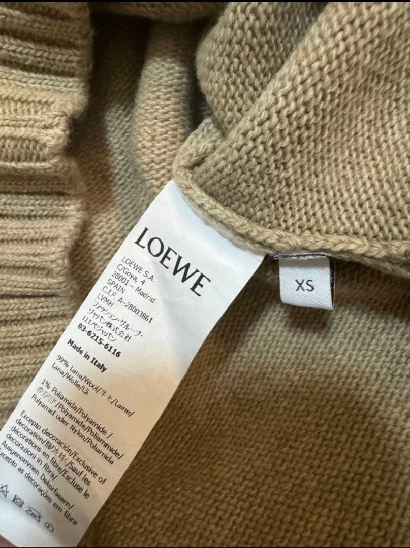 LOEWE ロエベ アナグラムロゴ入りウールニット XS