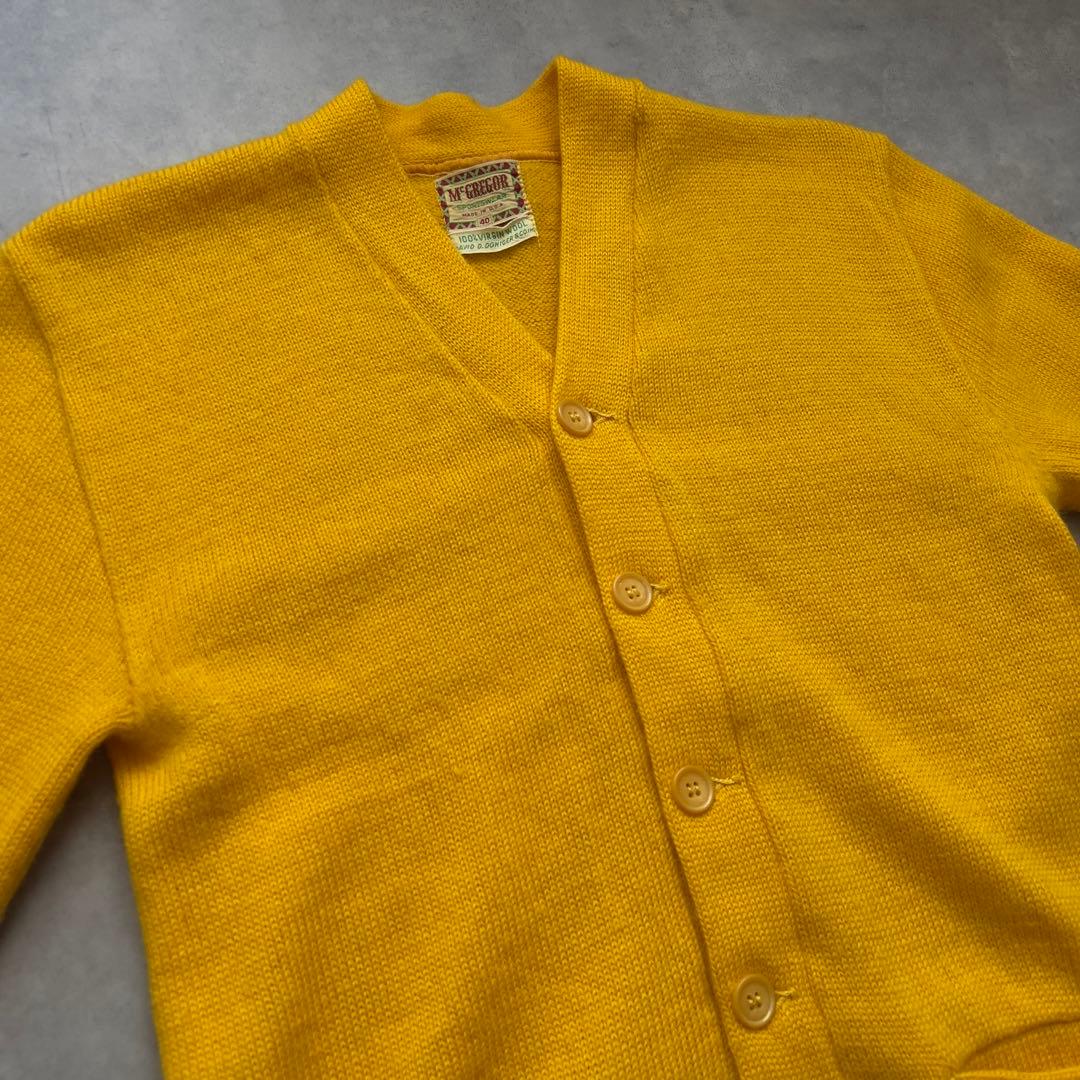 50s USA製 McGregor ウール カーディガン レタード ヴィンテージ