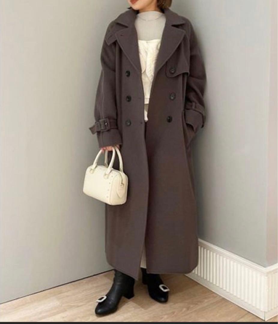 【新品】CELFORD[セルフォード] ウール混ロングトレンチコート 38