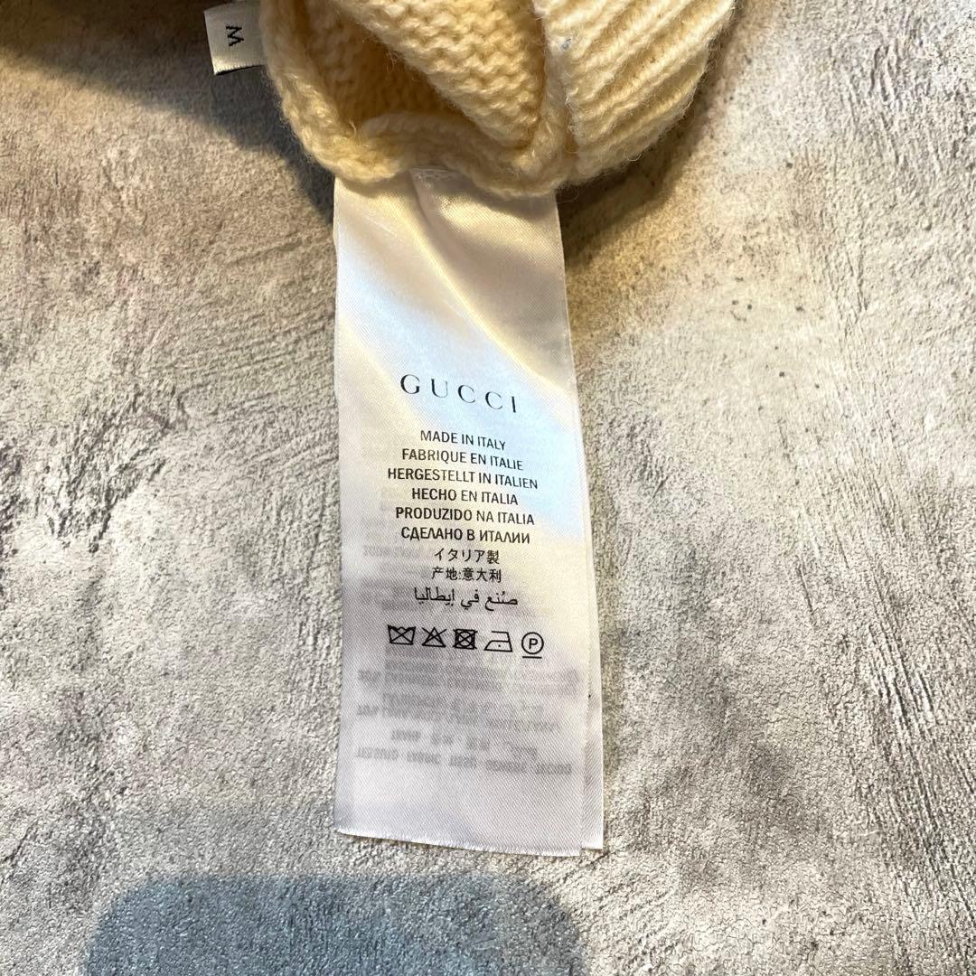 GUCCIグッチ Vネック ケーブルニット セーターレディース