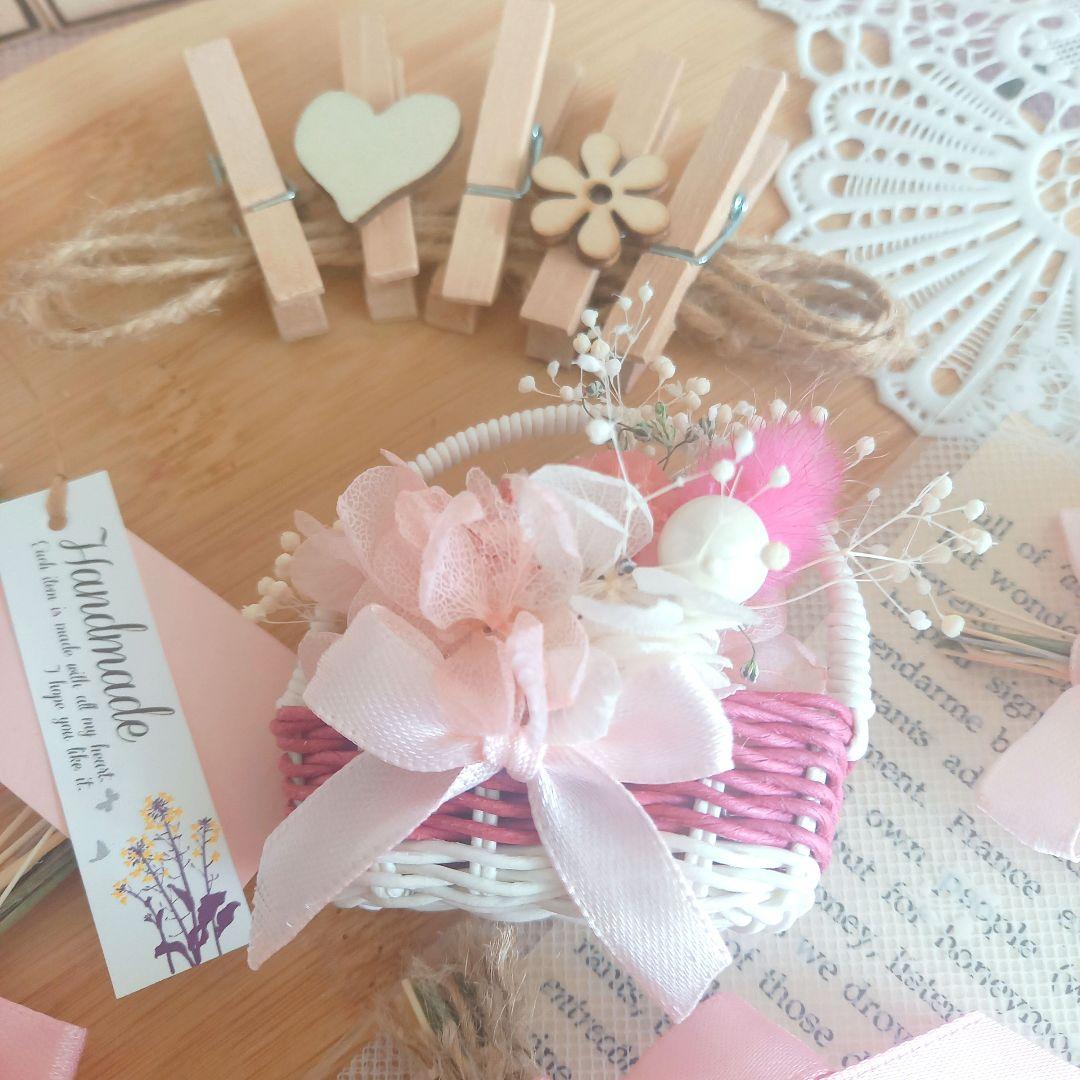 No30 ドライとプリザーブドフラワーの プリンセスガーランド⸜❤︎⸝‍