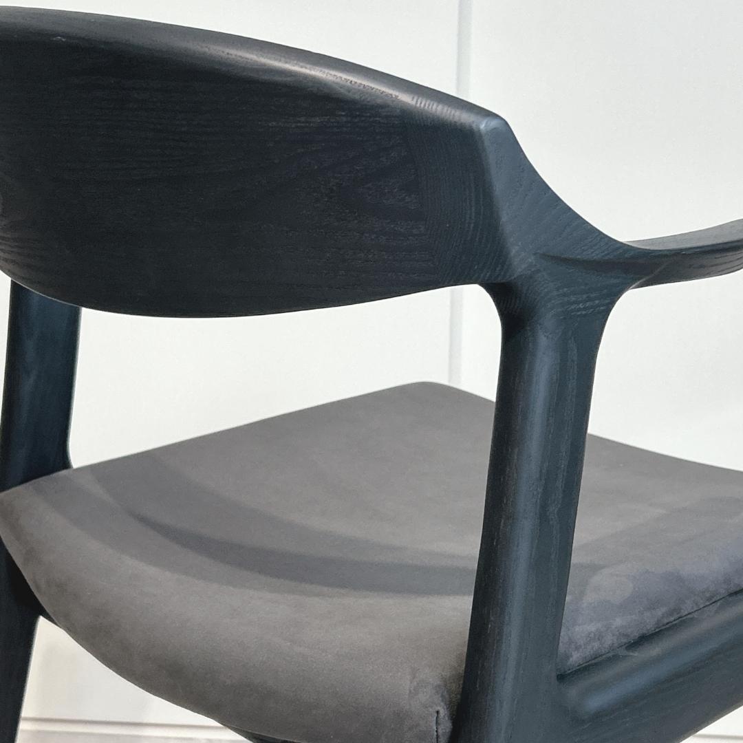 ナガノインテリア DC354 レッドオーク CB ブラック グレーファブリック