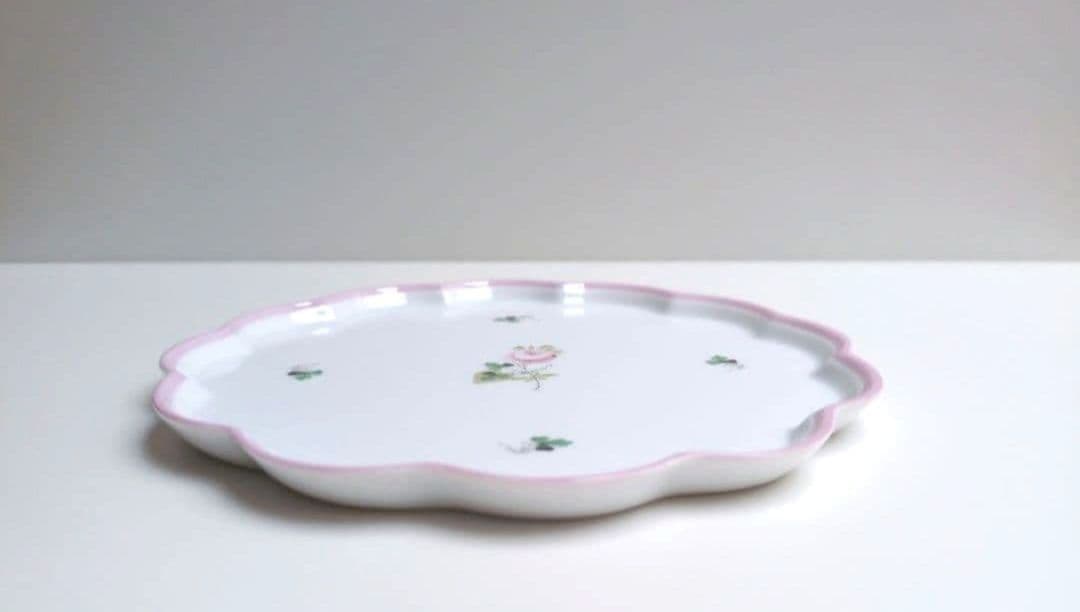 ✩希少品✩　ヘレンド　ウィーンの薔薇　ピンク　花形プレート