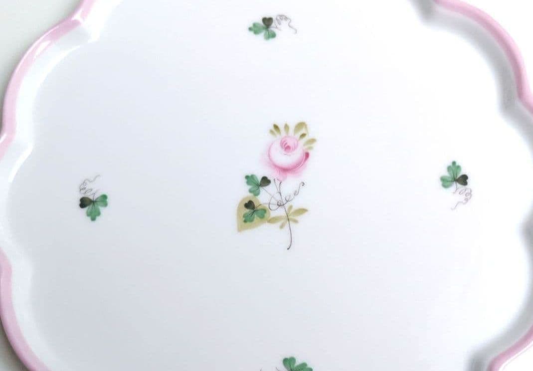 ✩希少品✩　ヘレンド　ウィーンの薔薇　ピンク　花形プレート