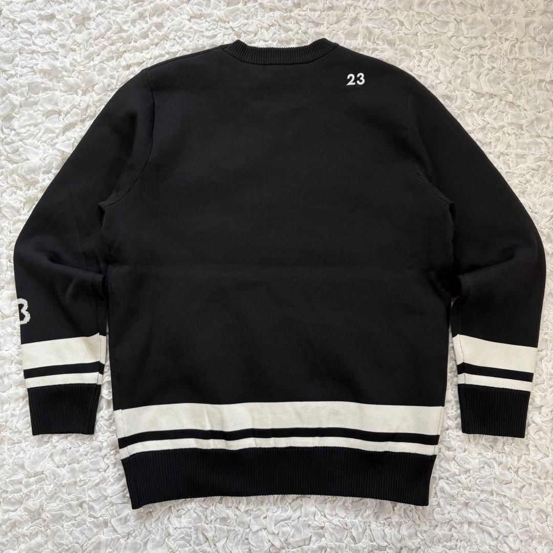 新品 23区GOLF【ウォッシャブル】グラフィックダブルジャガードニット