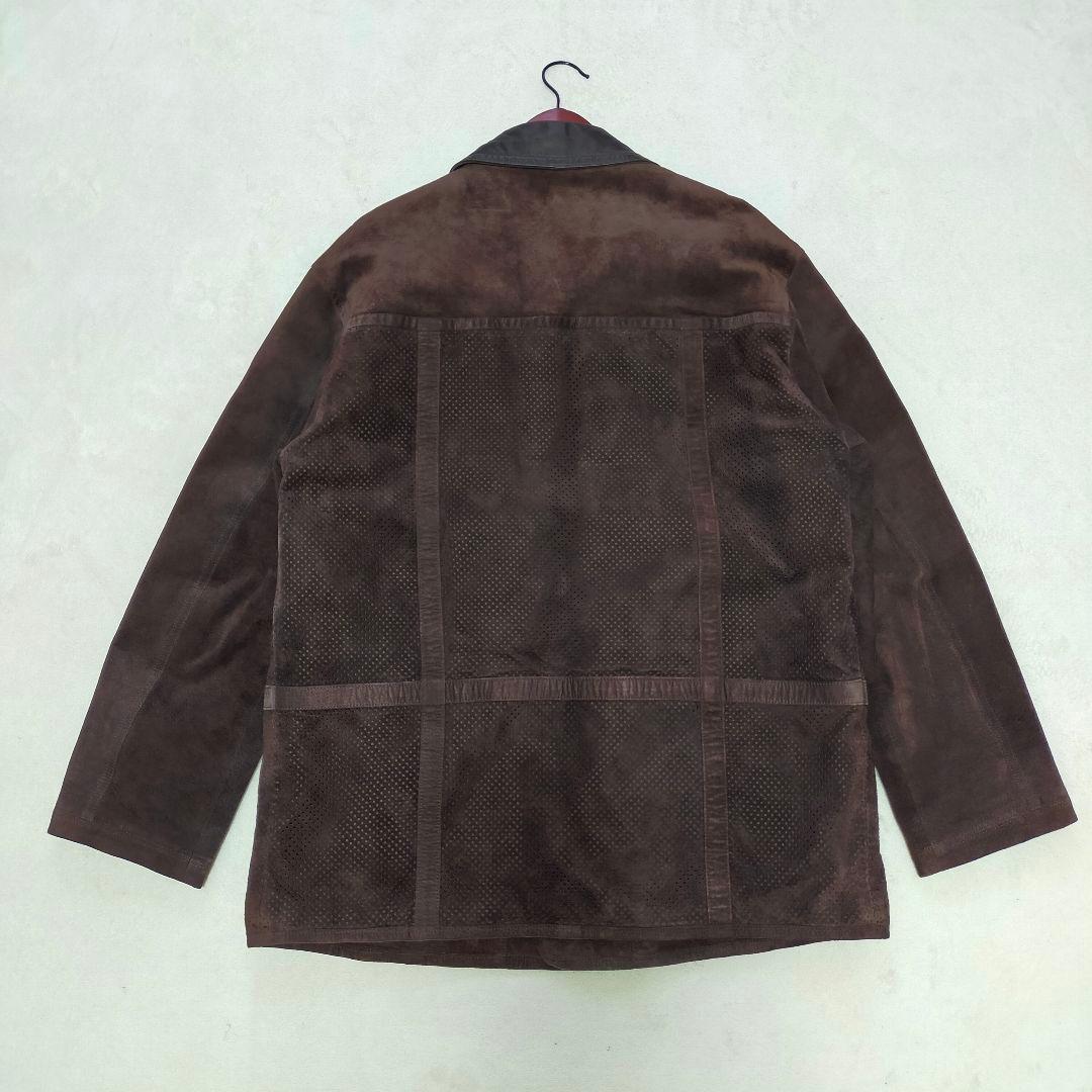 美品　BALMAIN　パンチングレザージャケット　ピッグスキン