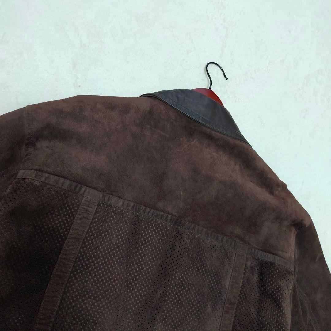 美品　BALMAIN　パンチングレザージャケット　ピッグスキン