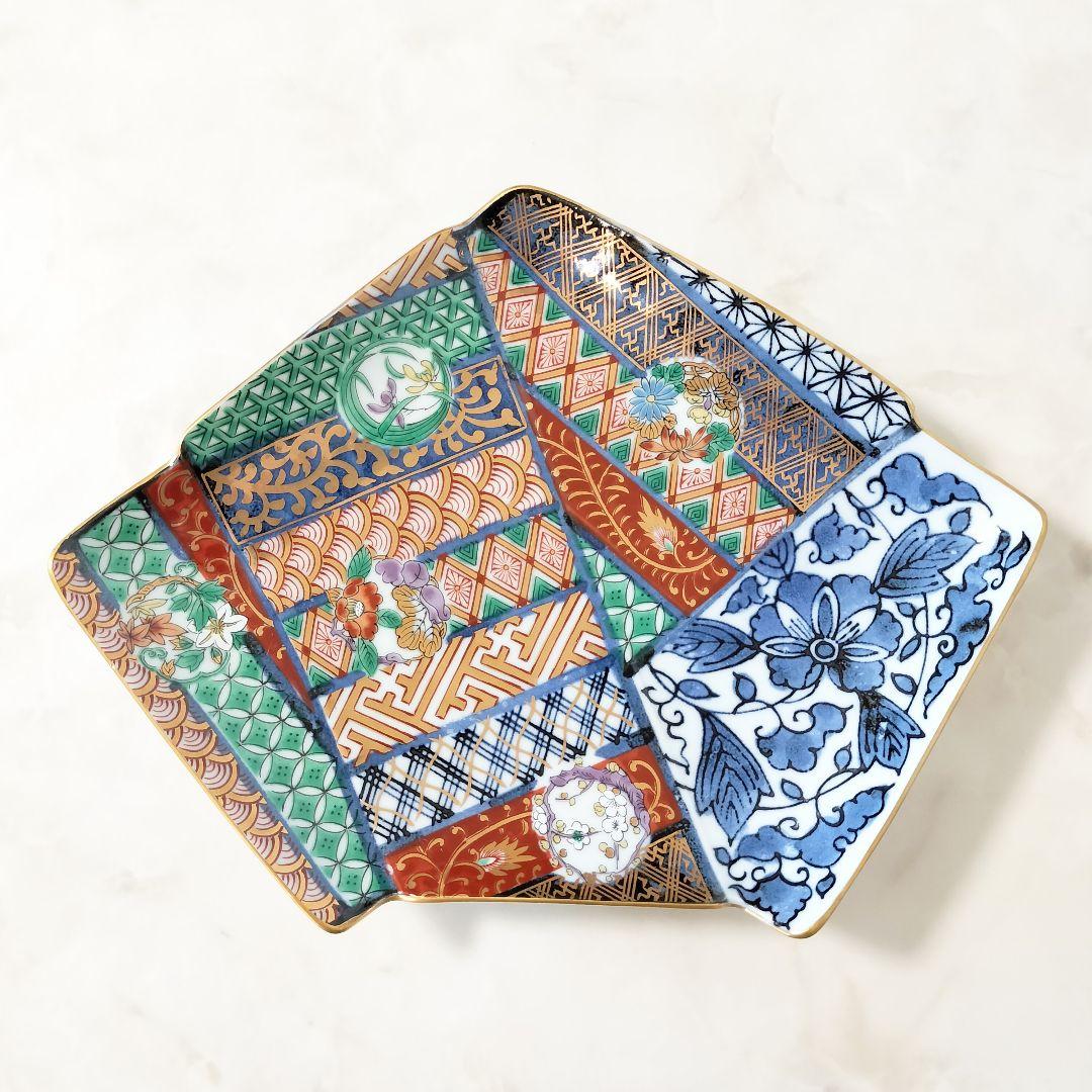 龍峰窯 祥瑞花丸紋むすび皿 5枚 取り皿 和食器 金彩