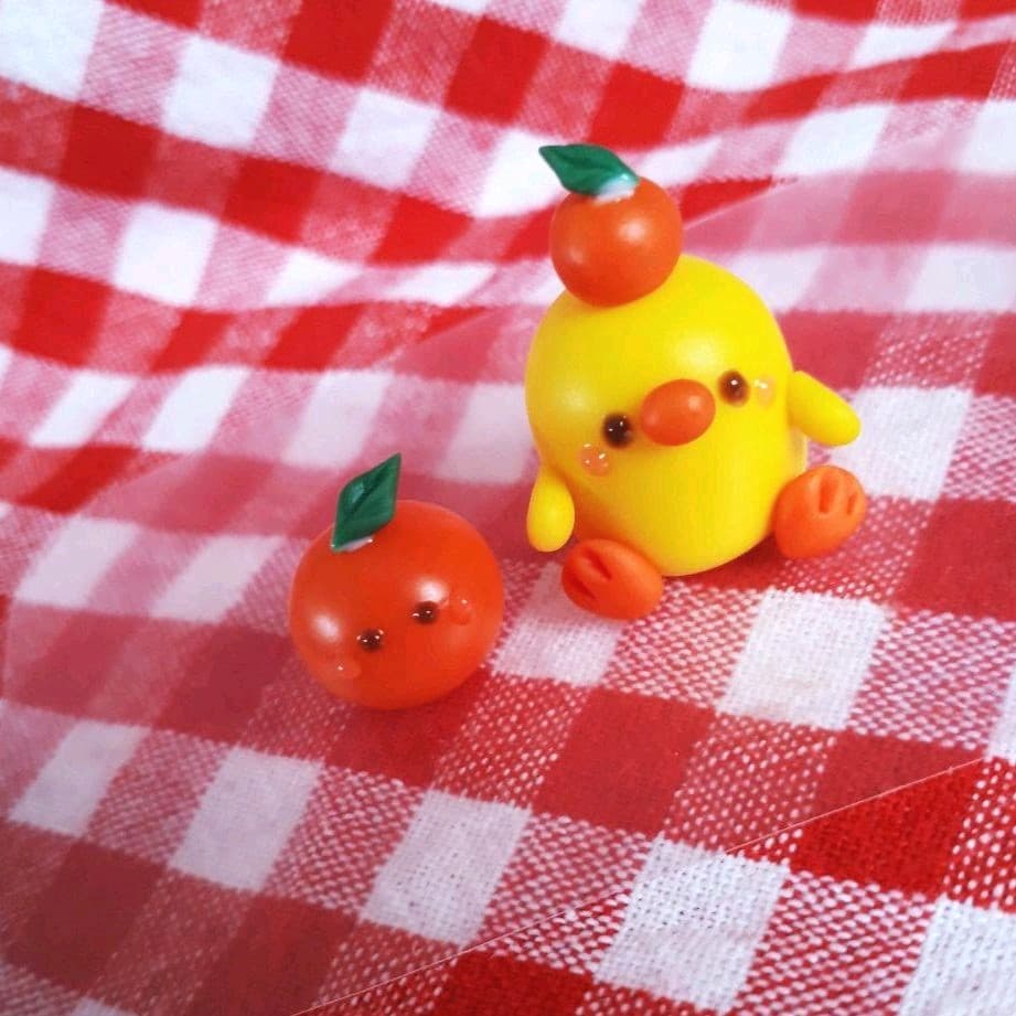 仲良しひよこ&みかんさん