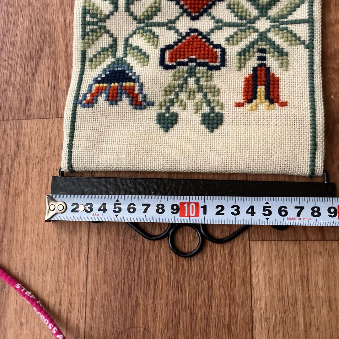 北欧ビンテージ　北欧刺繍　大型タペストリー