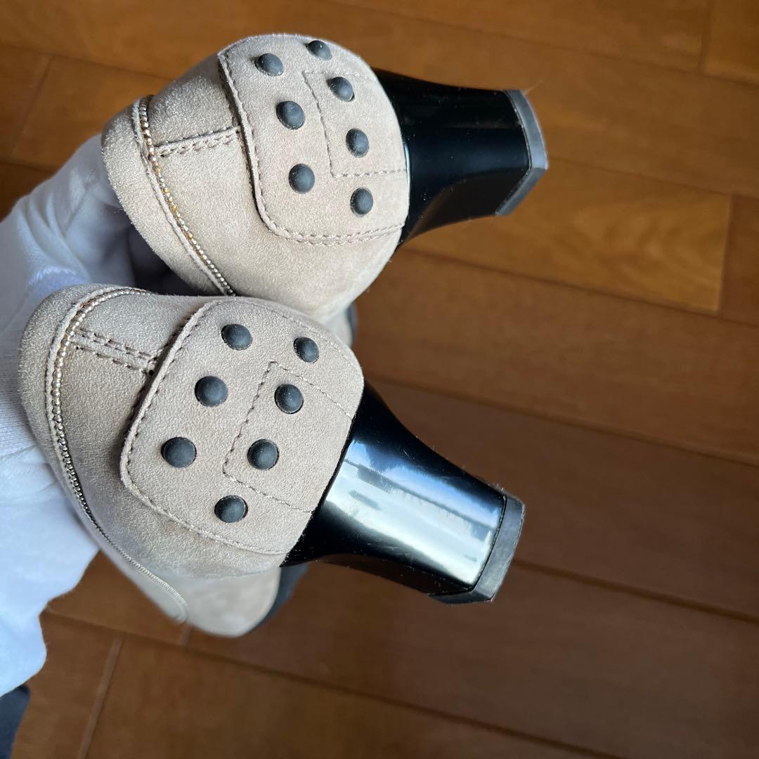 TOD’S トッズ ヒール付きモカシン パンプス チェーンモチーフ35½