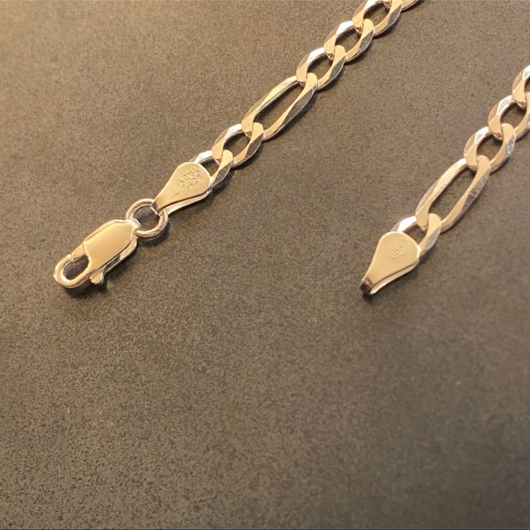 ITALY MADE SILVER925 FIGARO BRACELETシルバー