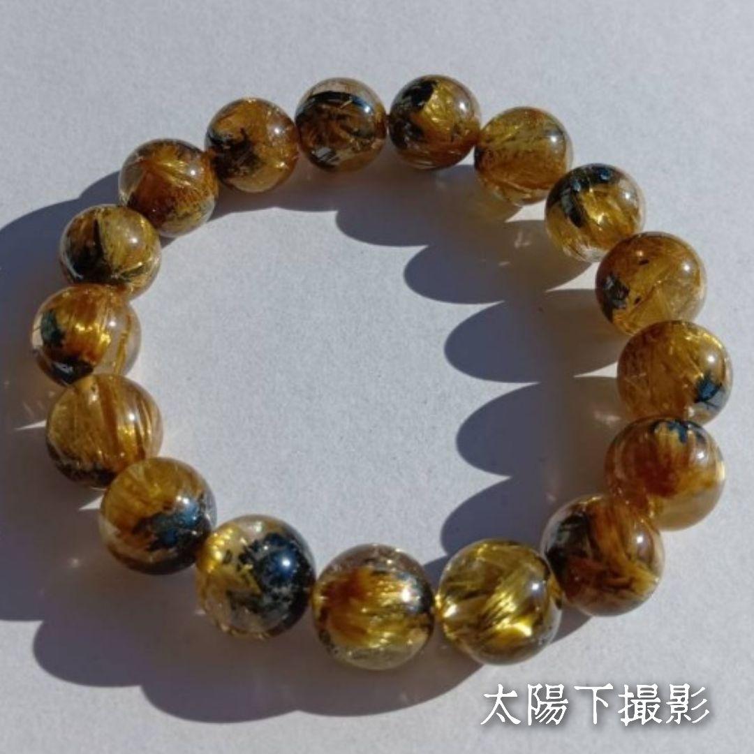 Shuuun!!!【美品】太陽放射タイチンルチル 鑑別書付 ブレスレット