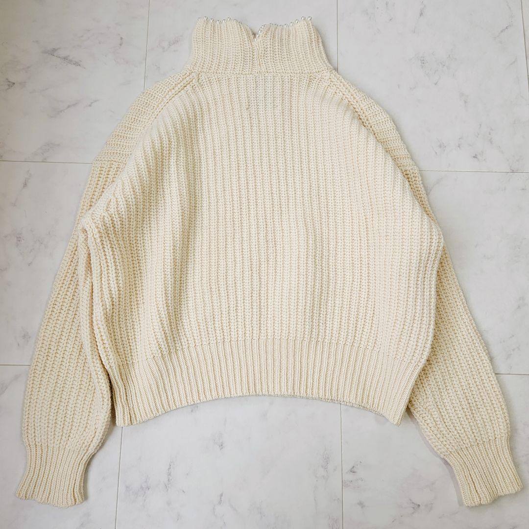 【美品】seventenbymihokawahito　パールニット　セブンテン