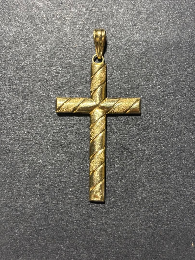 18金ネックレストップ　十字架