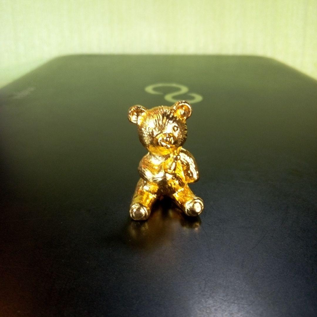 金属製と思われるゴールドクマの置物　インテリア　オブジェ　ディスプレイ　レア