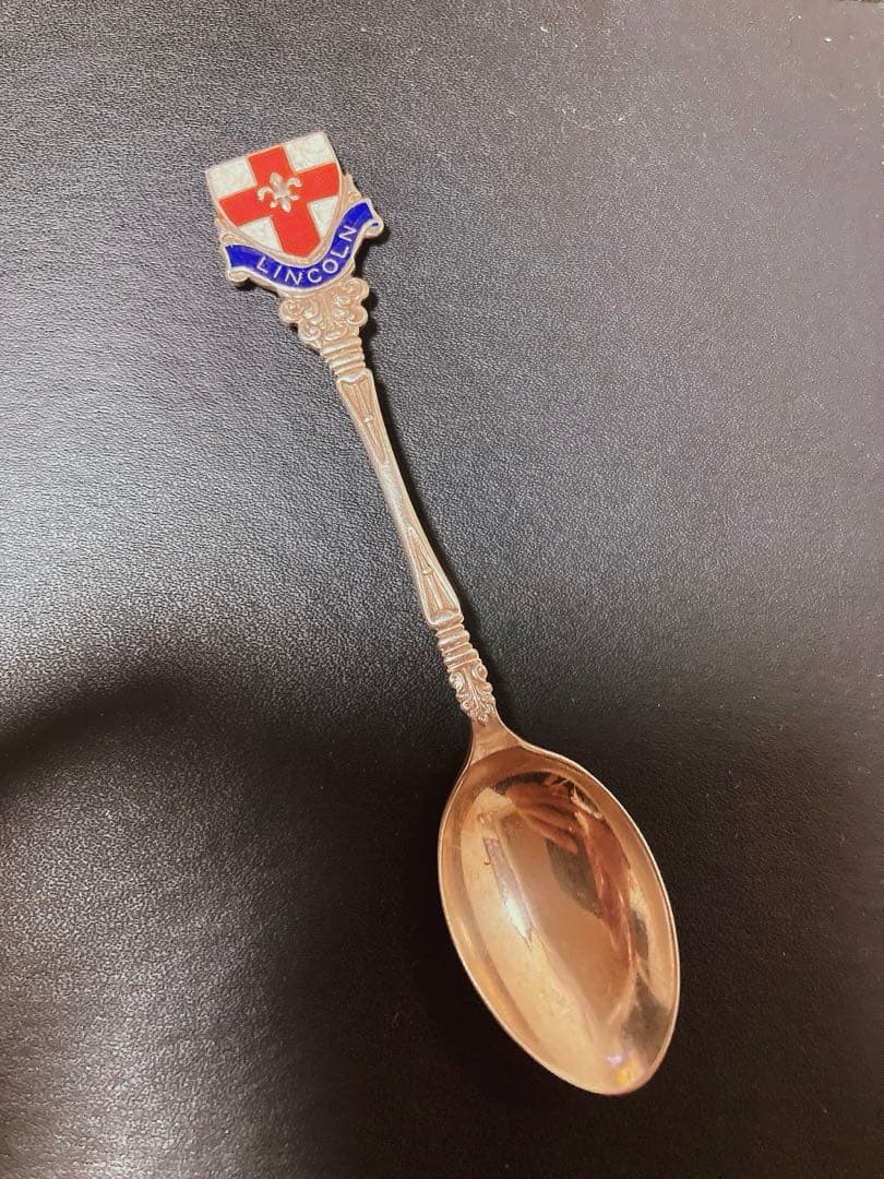 《純銀》イギリス アンティーク 百合の紋章 エンブレム シルバースプーン