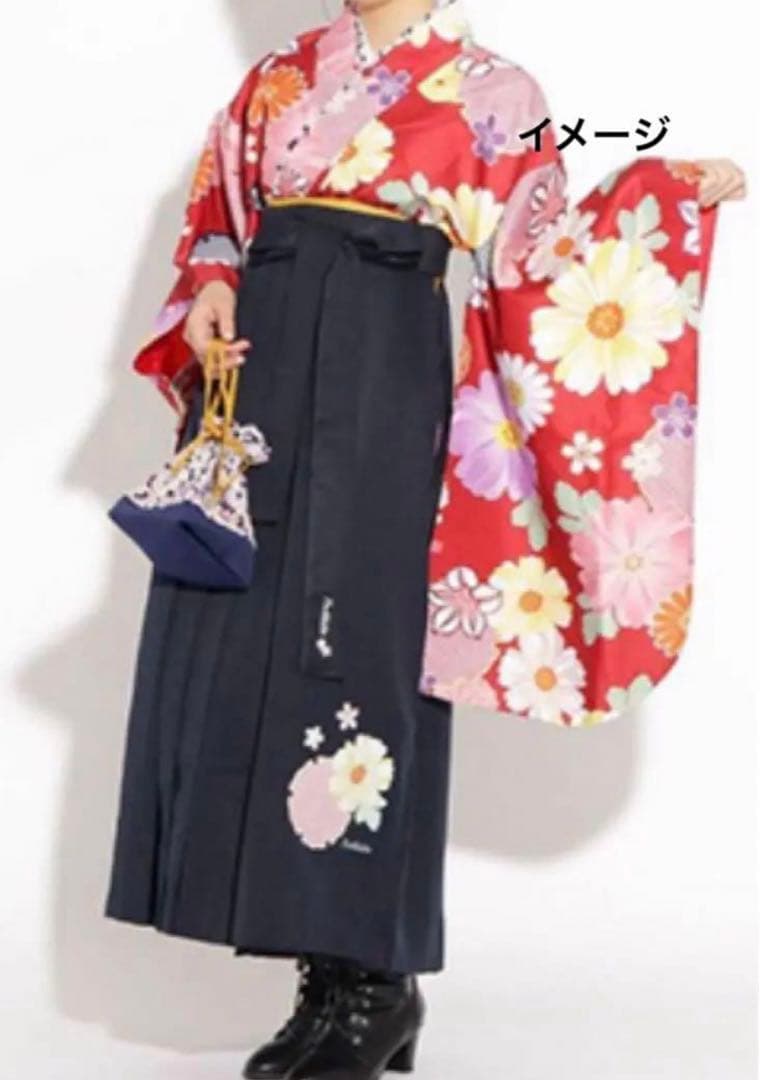 髪飾りつき美品☆ピンクラテ　袴セット　卒服　着物　150