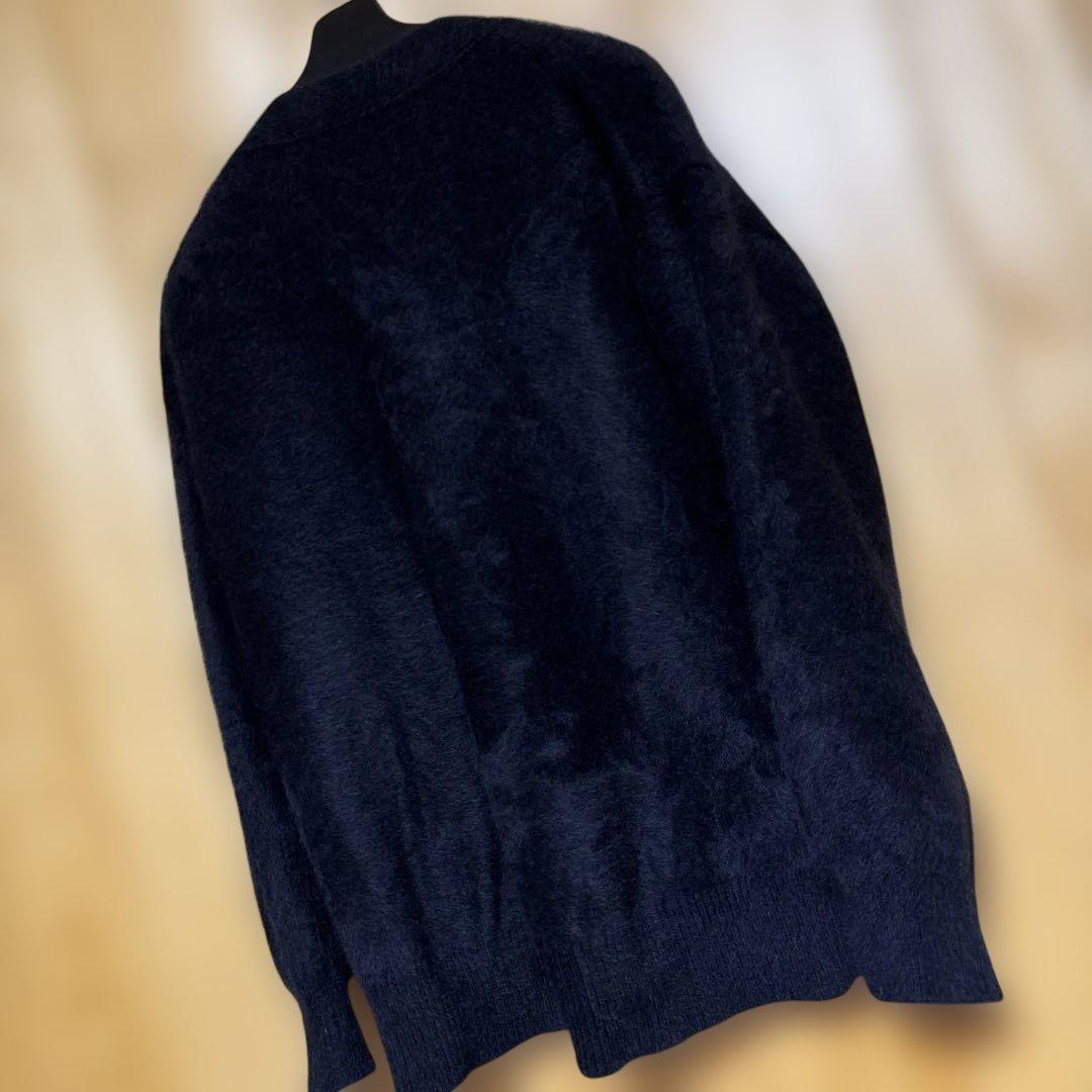 佐藤健 ABYTS ゴールドボタンシャギーカーディガン size1 黒