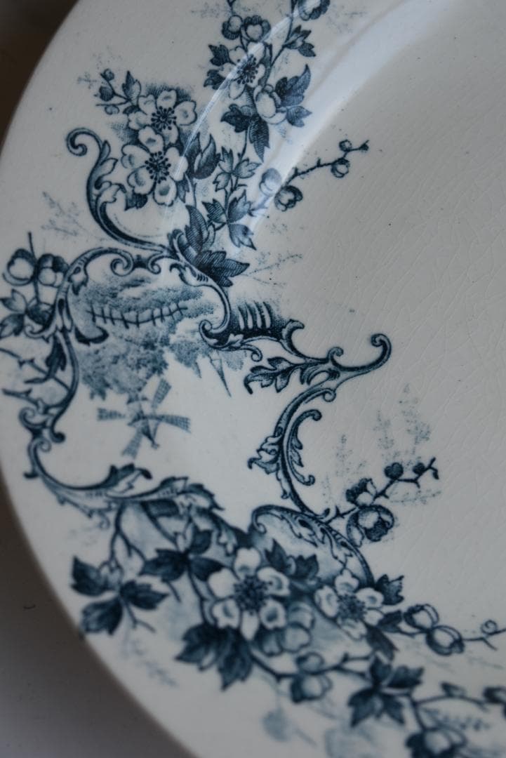 ショワジー・ル・ロワ　ブルーのポンパドール　深皿　POMPADOUR