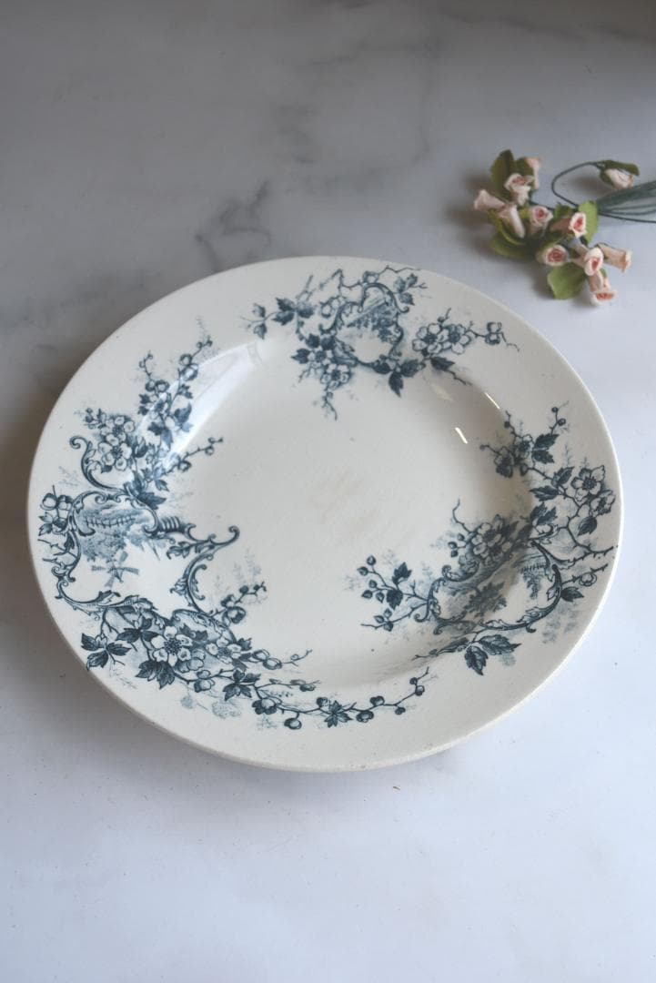 ショワジー・ル・ロワ　ブルーのポンパドール　深皿　POMPADOUR