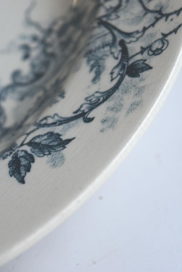 ショワジー・ル・ロワ　ブルーのポンパドール　深皿　POMPADOUR