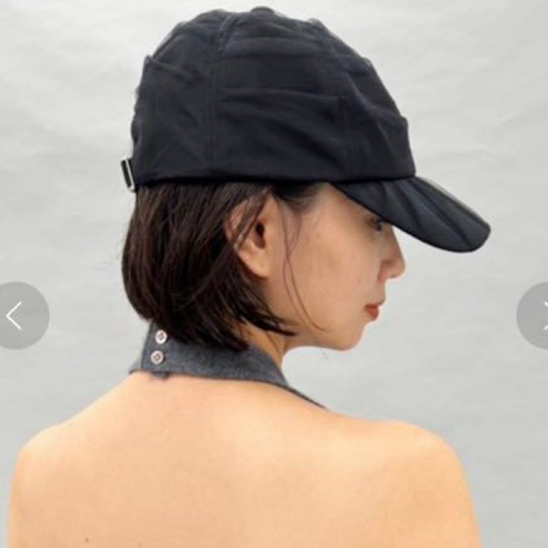 VIVIANO チュールベースボールキャップ　ブラック　エディットフォールル　黒