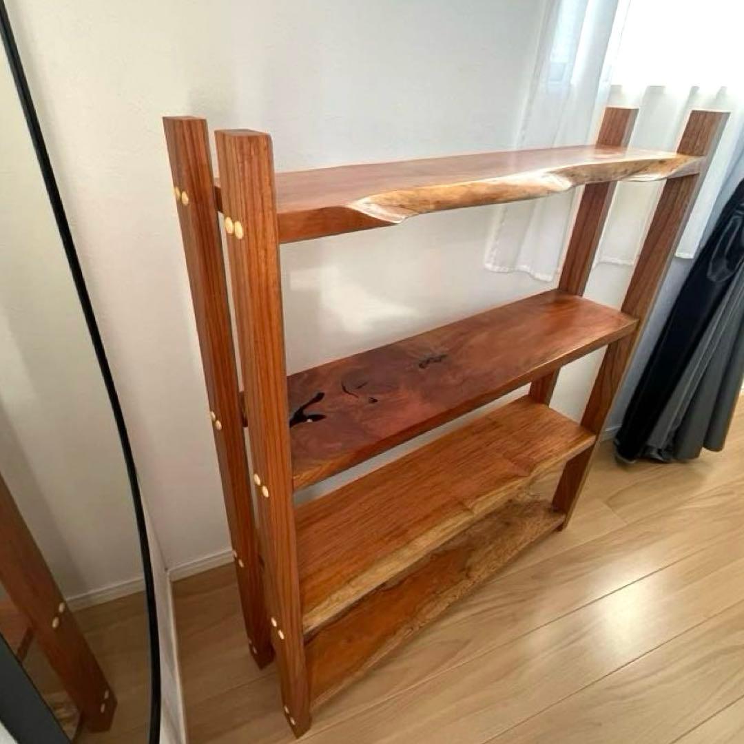 無垢材　古家具　古道具　一枚板　重硬　オープンラック 収納棚 オープンシェルフ