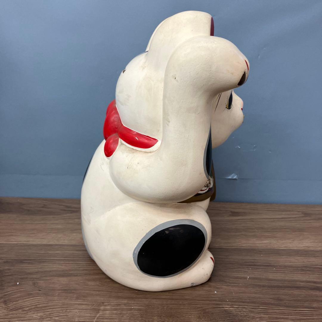 4F 招き猫 貯金箱 常滑焼 陶器 置物 縁起物 レトロ 飾り インテリア