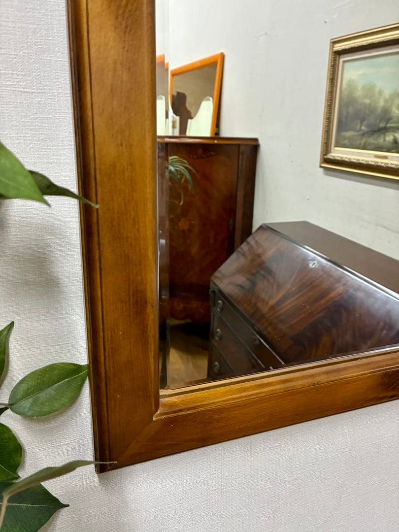 あや☆管383☆カリモク☆karimoku☆アンティーク☆ウォールミラー