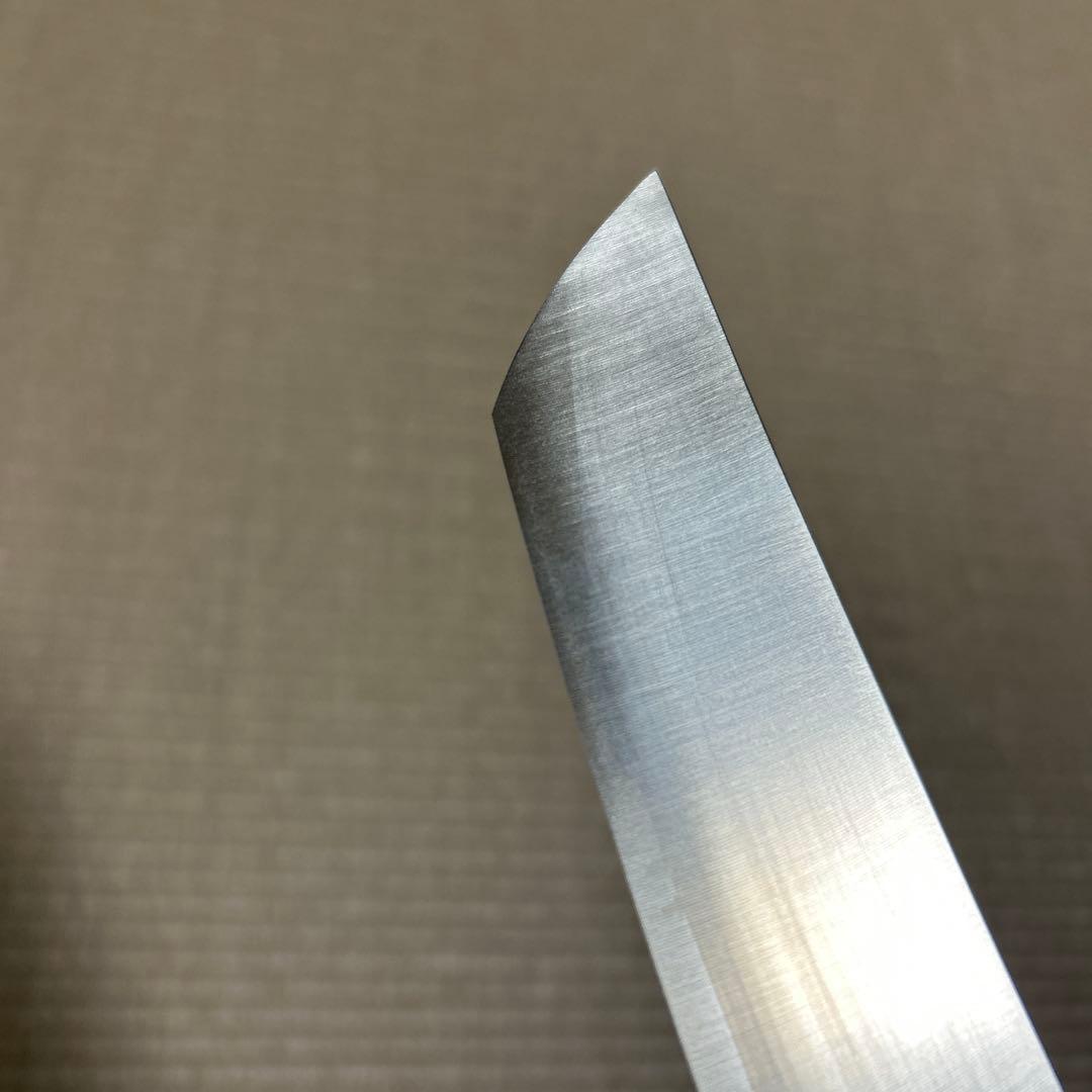 鬼反り　尺二　先丸柳刃　包丁　和包丁　黒檀黒水牛八角柄　箱付き