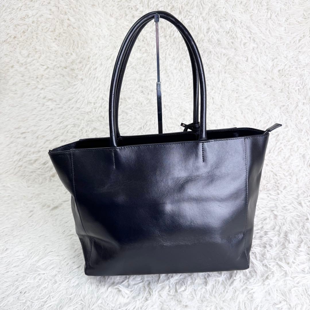 【鬼美品】グリーンレーベルリラクシング 本革 レザー トートバッグ ブラック
