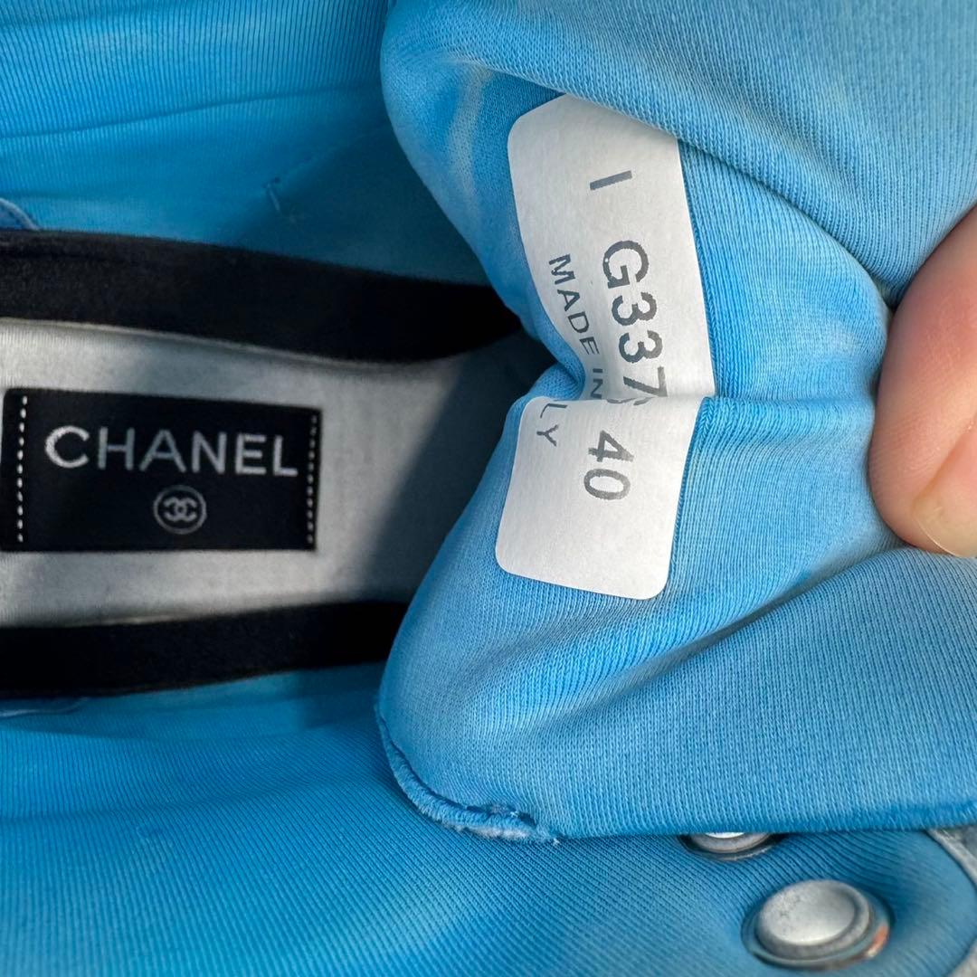 【極美品】　シャネル　CHANEL　ハイカットスニーカー　40　ロゴ　25cm